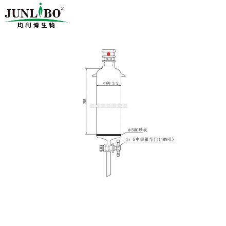 加强口，加耳 具砂板层析柱,φ60mm,有效长254mm,节门孔径:4mm,24/40