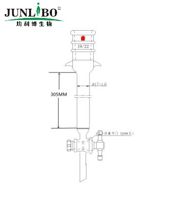 加强口，加耳 具砂板层析柱,φ17mm,有效长305mm,节门孔径:2mm,19/22