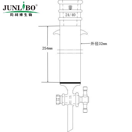 加强口，加耳 具砂板层析柱,φ32mm,有效长254mm,节门孔径:2mm,24/40