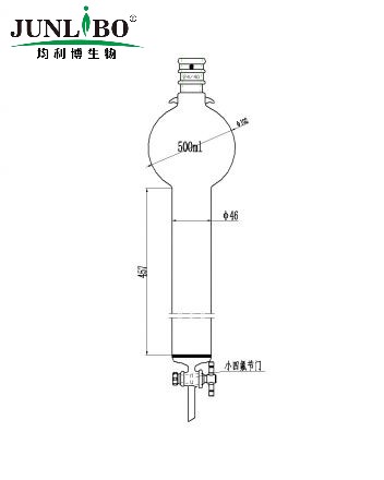 加强口，带挂钩具砂板层析柱,24/40,φ46mm,有效长457mm,存储球容量500ml