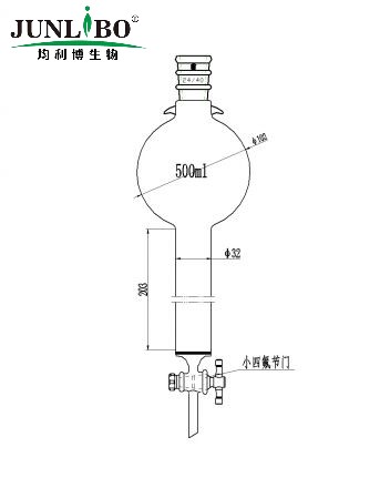 加强口，带挂钩具砂板层析柱,24/40,φ32mm,有效长203mm,存储球容量500ml