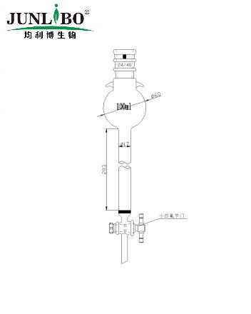 加强口，带挂钩具砂板层析柱,24/40,φ17mm,有效长203mm,存储球容量100ml