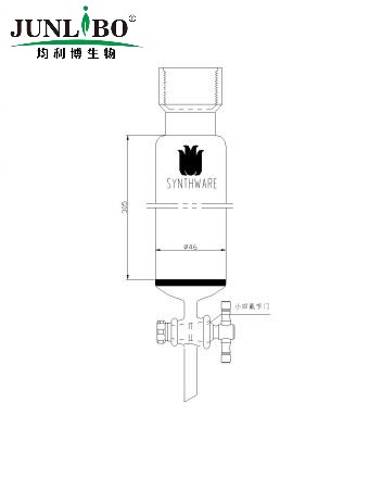 具砂板层析柱,25#内螺纹,φ46mm,2mm节门孔径,有效长:305mm