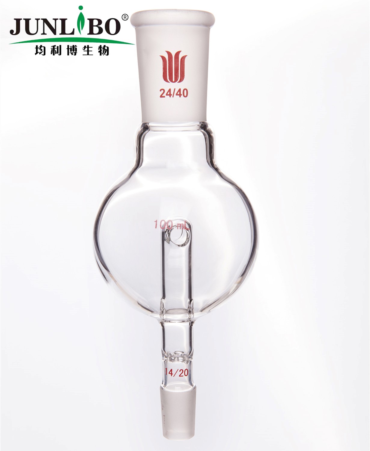 防溅球,具孔玻板,上磨口:24/40,下磨口:14/20,100ml