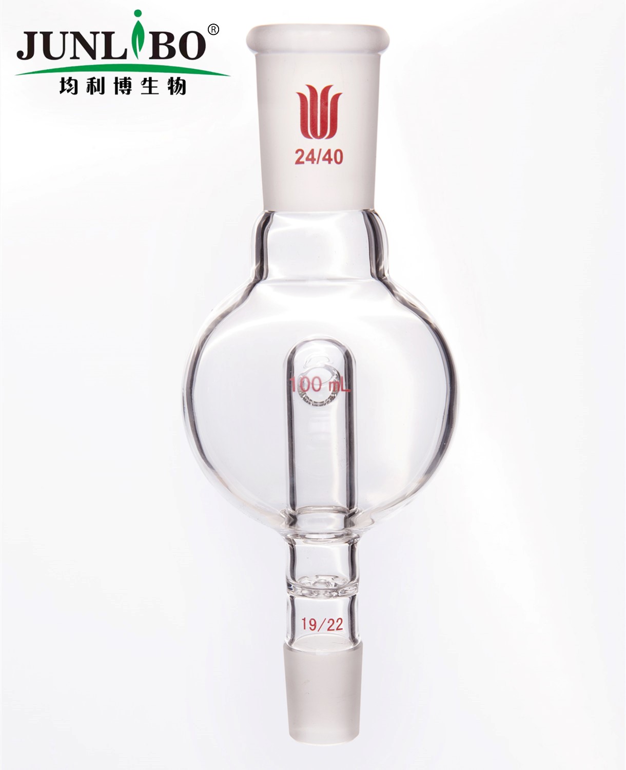 防溅球,具孔玻板,上磨口:24/40,下磨口:19/22,100ml