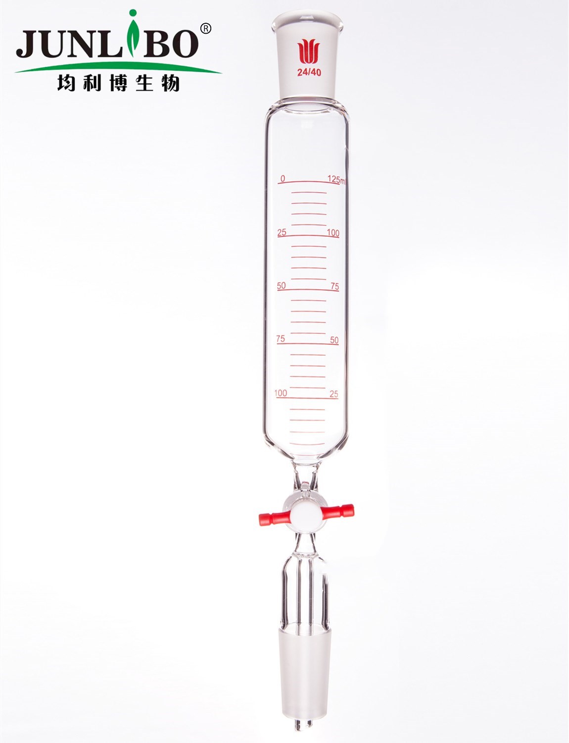 带刻度筒形滴液漏斗,磨口：24/40,容量：125ml