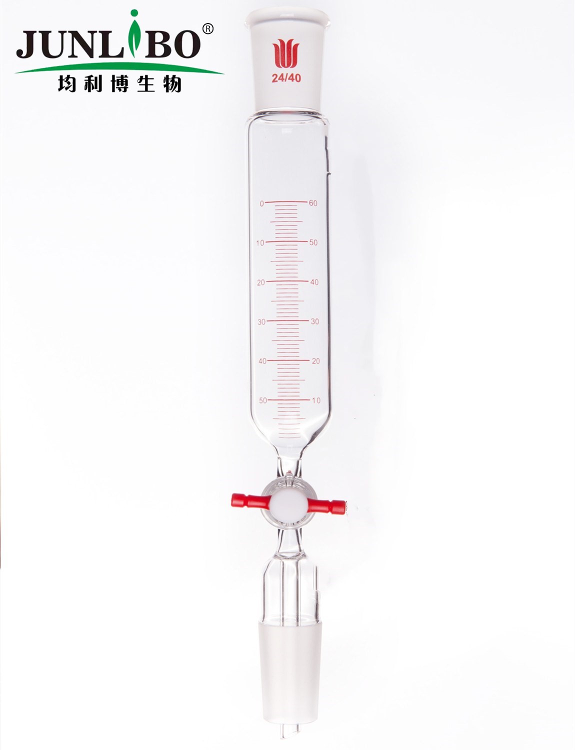 带刻度筒形滴液漏斗,磨口：24/40,容量：60ml