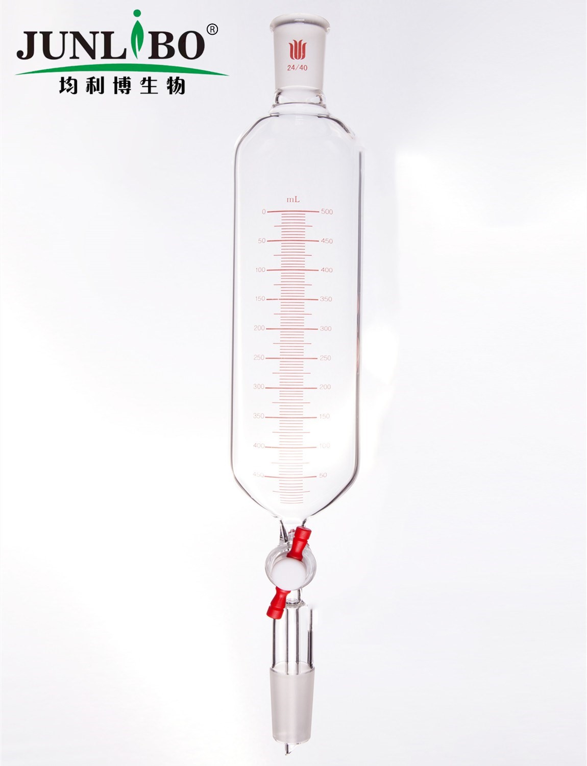 带刻度筒形滴液漏斗,磨口：24/40,容量：500ml