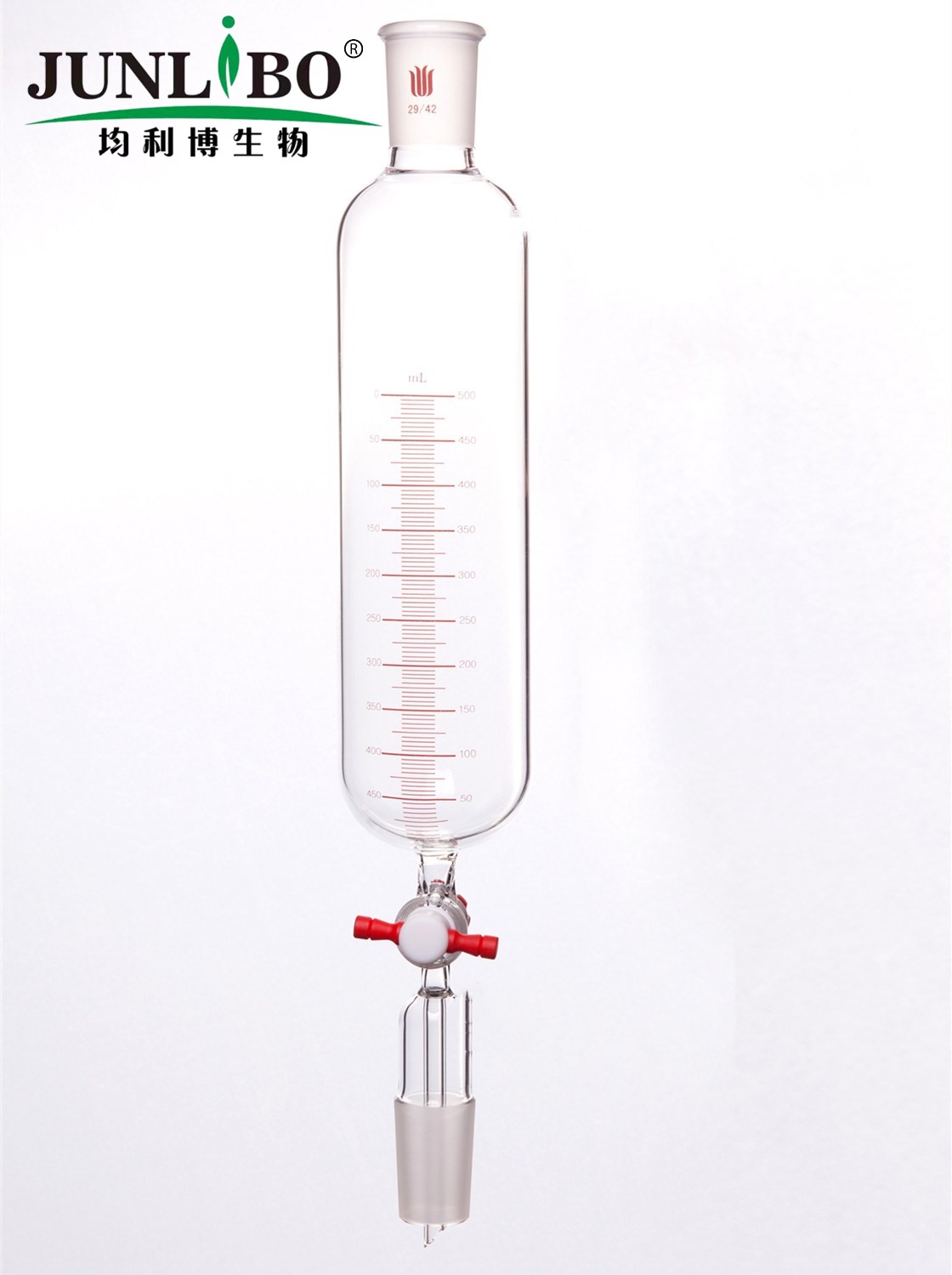 带刻度筒形滴液漏斗,磨口：29/42,容量：500ml