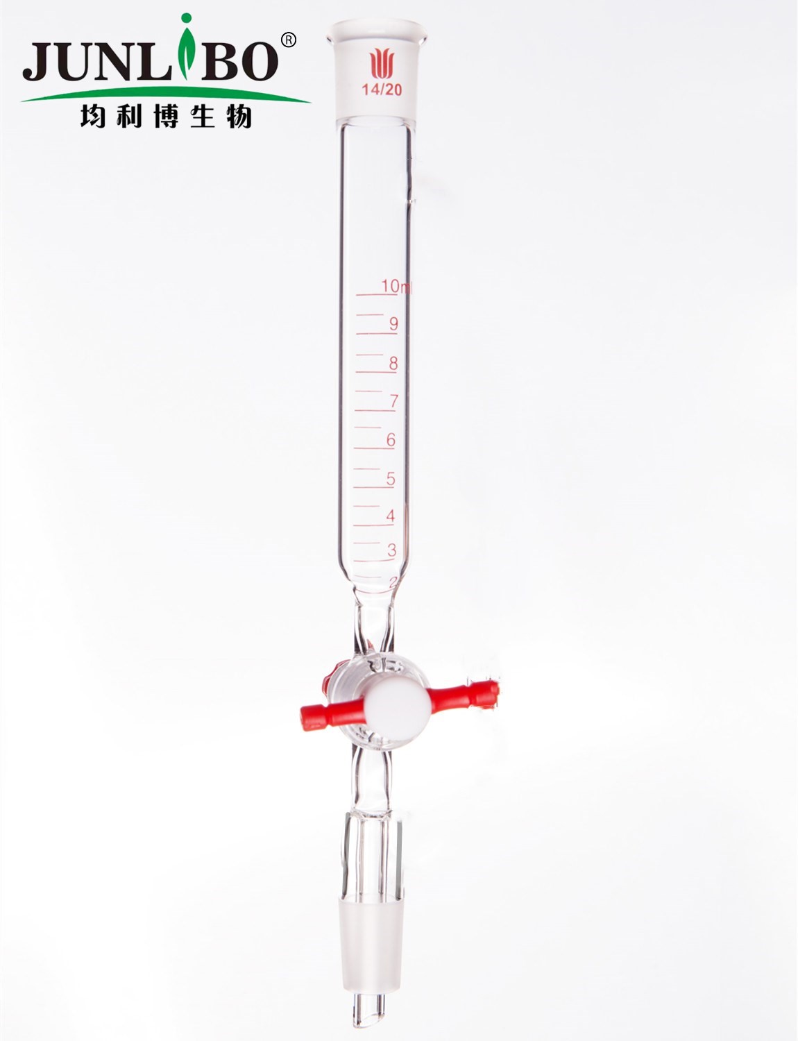 带刻度筒形滴液漏斗,磨口：14/20,容量：10ml