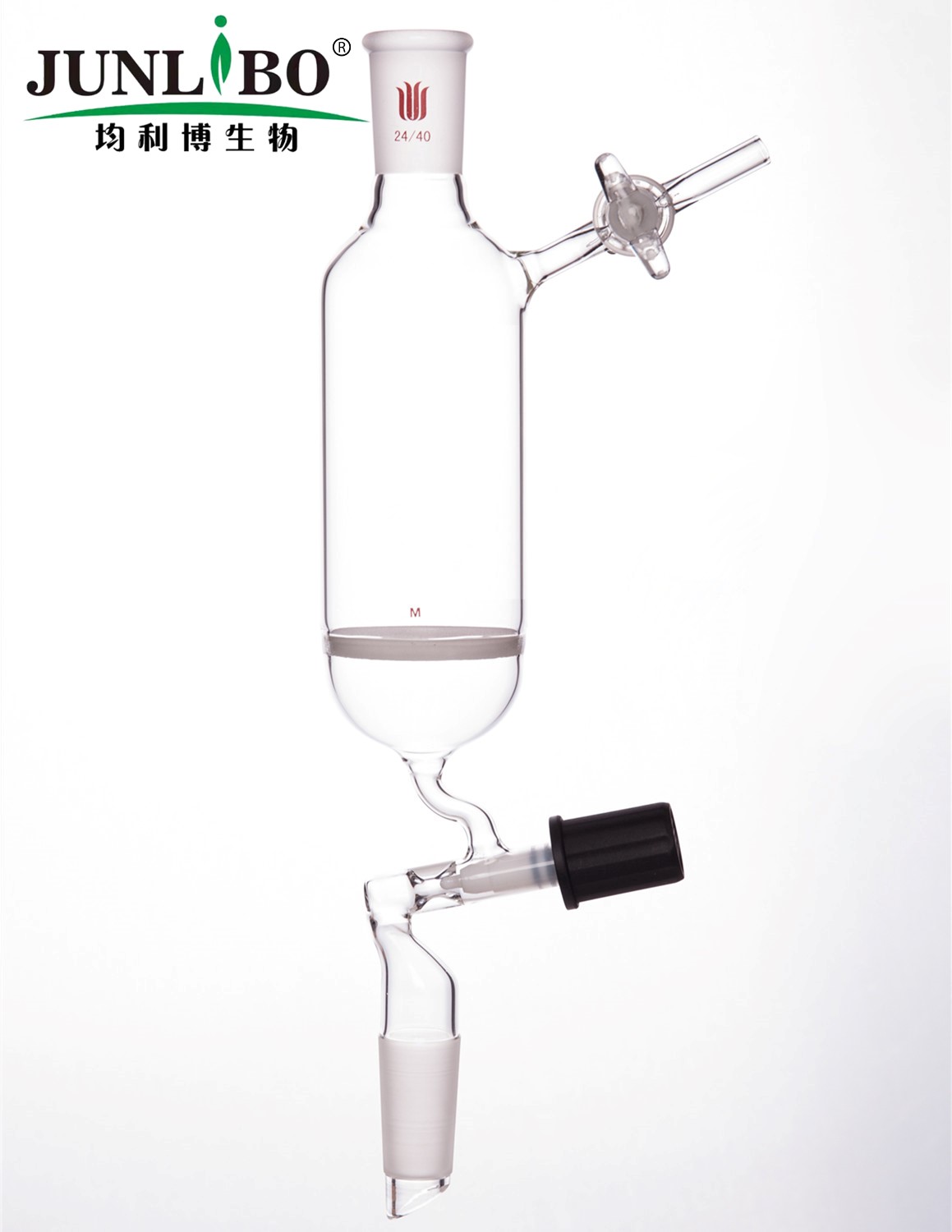 滴液过滤漏斗,过滤器4mm高真空阀,内24/40,200ml,G3