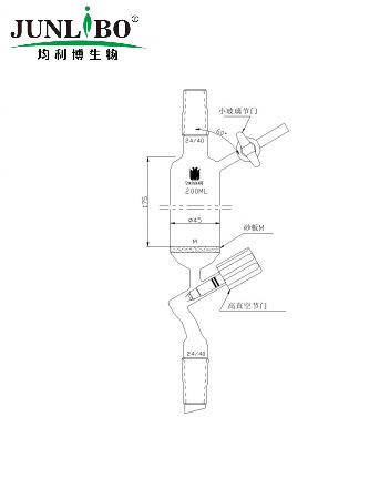 滴液过滤漏斗,过滤器,4mm高真空阀,外24/40,200ml,G3