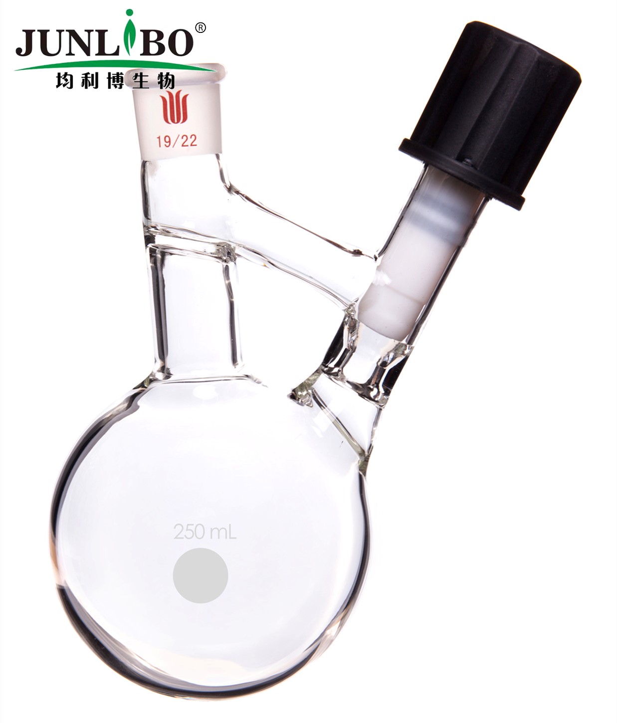 溶剂存储转移球瓶,磨口:19/22,250ml,8mm高真空阀