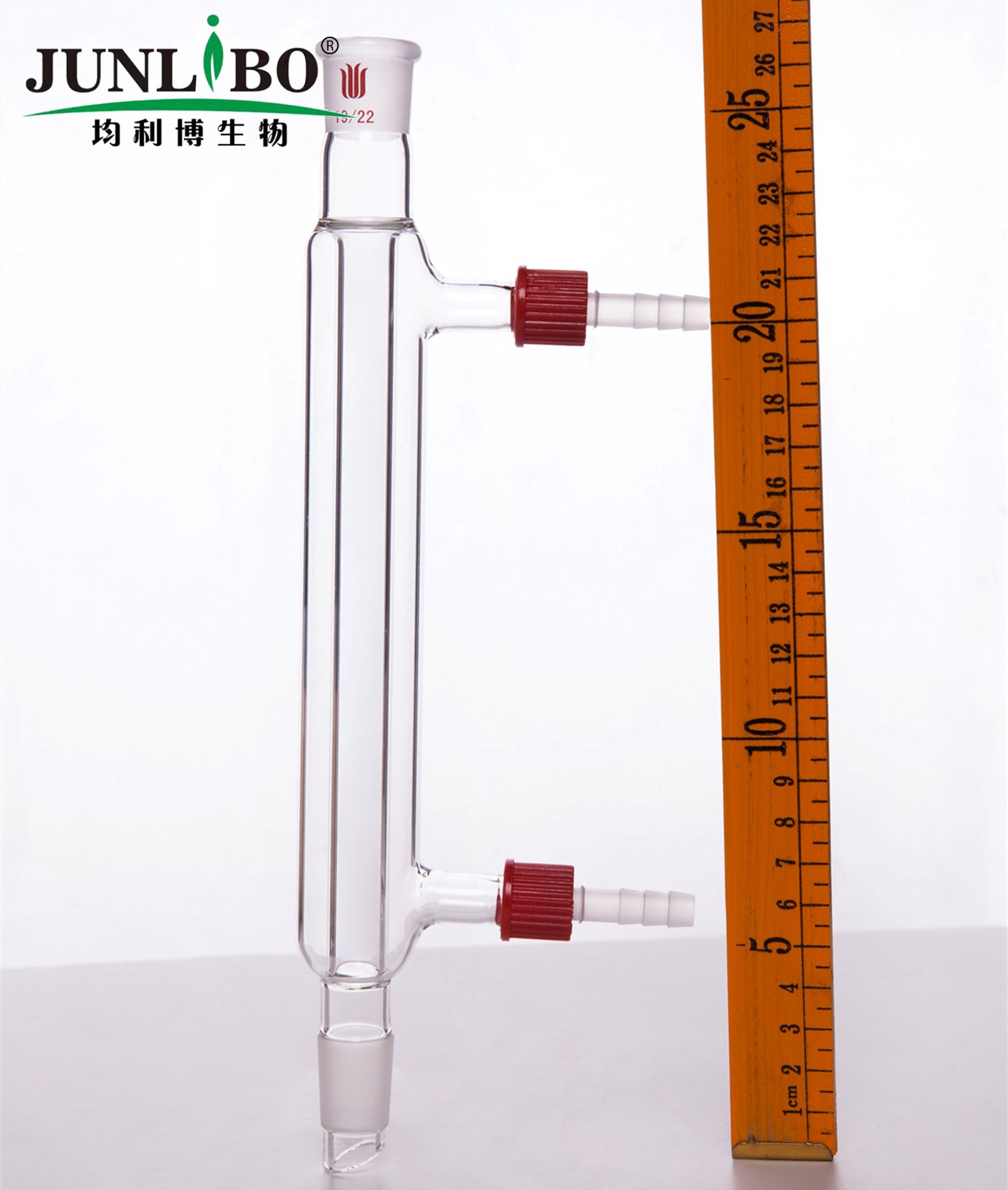 直型冷凝器,具可拆式小咀,19/22,有效长180mm,φ8mm小咀