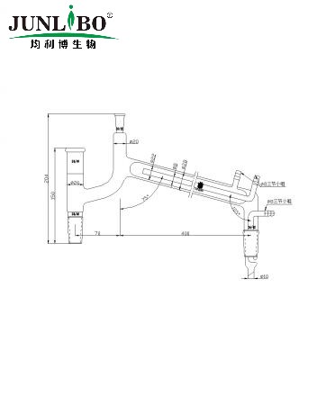 一体式蒸馏器,高效冷却套管