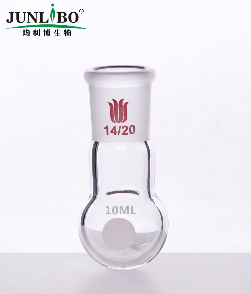 单颈圆底球瓶,厚壁高强度,磨口:14/20,10ml