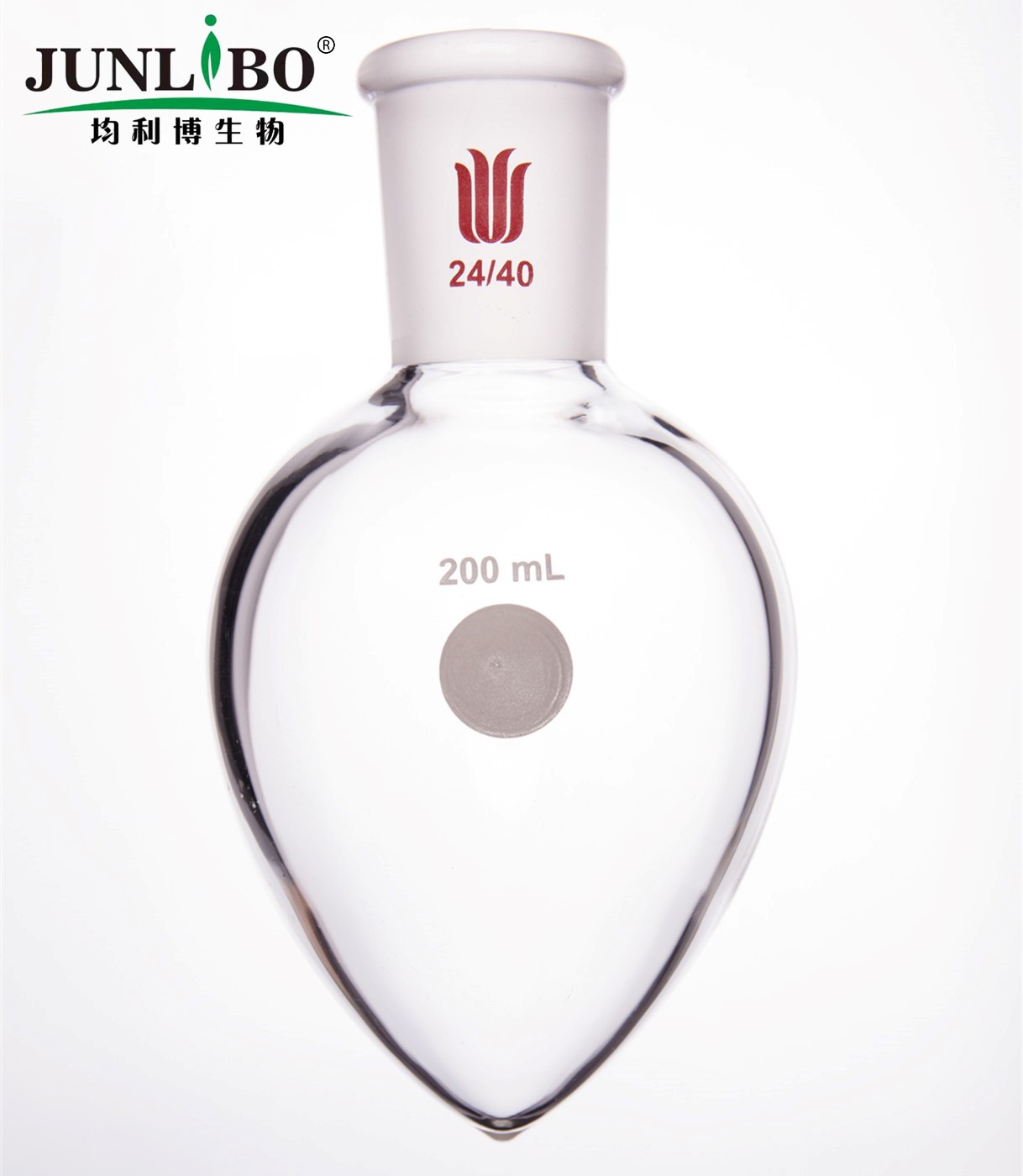 厚壁鸡心磨口烧瓶,高强度,磨口:24/40,200ml