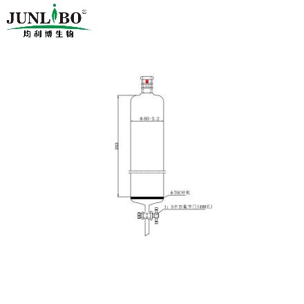 加强口，具砂板层析柱,φ80mm,有效长203mm,节门孔径:4mm,24/40