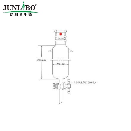 加强口，加耳 层析柱,φ46mm,有效长254mm,节门孔径:2mm,24/40