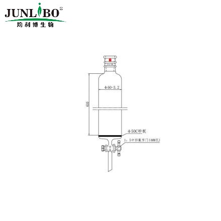 加强口，具砂板层析柱,φ60mm,有效长610mm,节门孔径:4mm,24/40