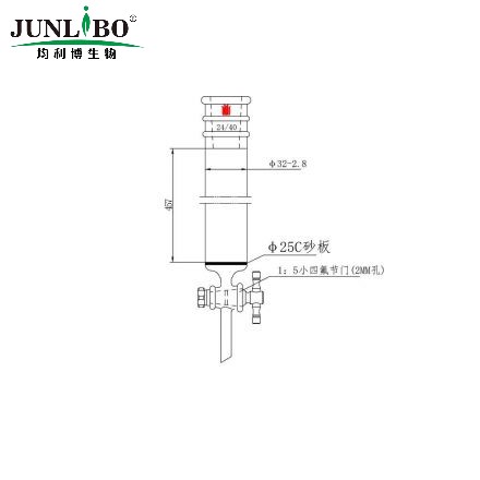 加强口，具砂板层析柱,φ32mm,有效长457mm,节门孔径:2mm,24/40