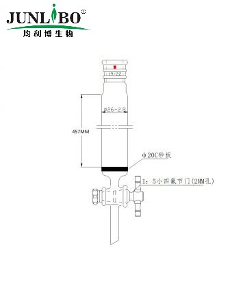 加强口，具砂板层析柱,φ26mm,有效长457mm,节门孔径:2mm,19/22