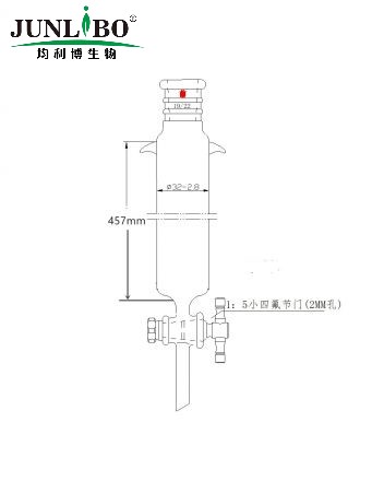 加强口，加耳 层析柱,φ32mm,有效长457mm,节门孔径:2mm,19/22