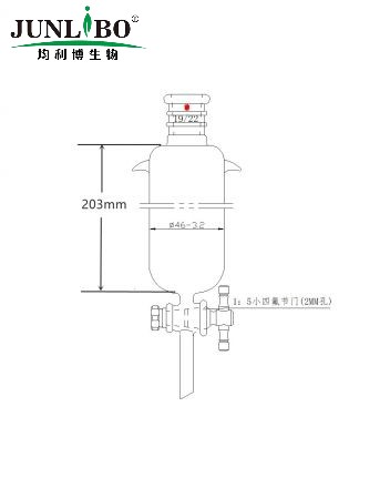 加强口，加耳 层析柱,φ46mm,有效长203mm,节门孔径:2mm,19/22