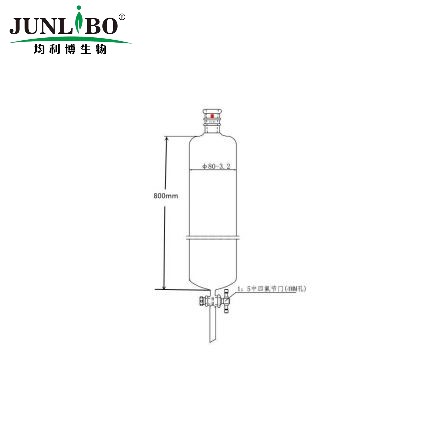 加强口，层析柱,φ80mm,有效长800mm,节门孔径:4mm,24/40