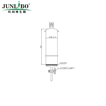 加强口,加耳 具砂板层析柱,φ80mm,有效长457mm,节门孔径:4mm,24/40