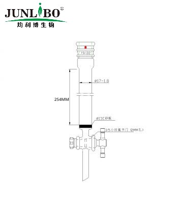 加强口，具砂板层析柱,φ17mm,有效长254mm,节门孔径:2mm,19/22口