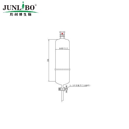 加强口，层析柱,φ80mm,有效长254mm,节门孔径:4mm,24/40