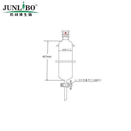 加强口，加耳 层析柱,φ60mm,有效长457mm,节门孔径:4mm,24/40