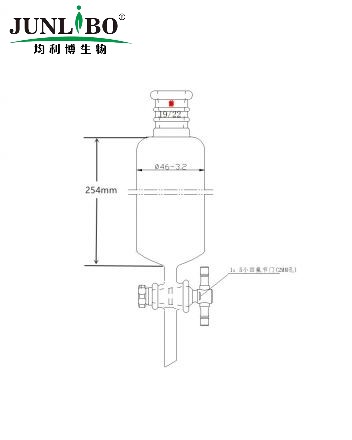 加强口，层析柱,φ46mm,有效长254mm,节门孔径:2mm,19/22