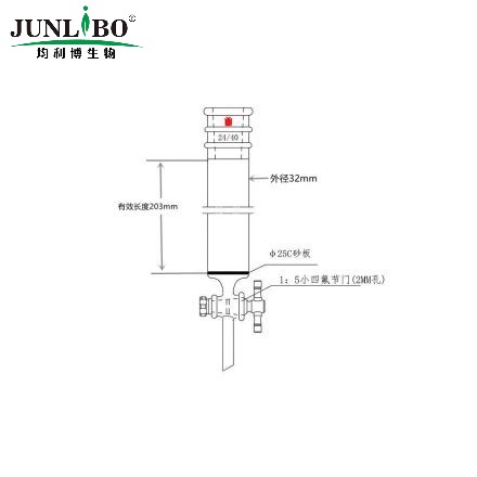 加强口，具砂板层析柱,φ32mm,有效长203mm,节门孔径:2mm,24/40