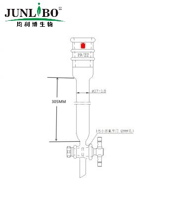 加强口，层析柱,φ17mm,有效长305mm,节门孔径:2mm,19/22