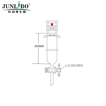 加强口，加耳 层析柱,φ32mm,有效长305mm,节门孔径:2mm,24/40