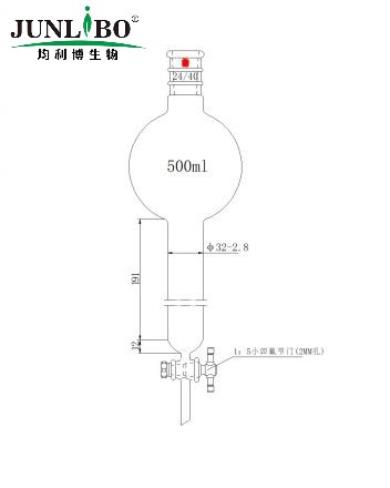 加强口，具存储球层析柱,24/40,φ32mm,有效长203mm,存储球:500ml