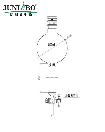 加强口，具砂板存储球层析柱,24/40,φ26mm,有效长457mm,存储球容量500ml