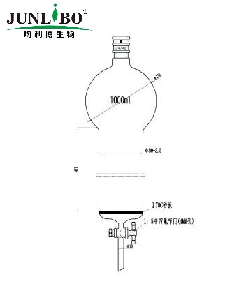 加强口，具砂板存储球层析柱,24/40,φ80mm,有效长457mm,存储球容量1000ml