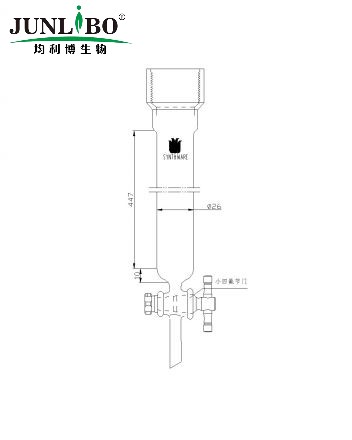 层析柱,25#内螺纹,φ26mm,2mm节门孔径,有效长:457mm