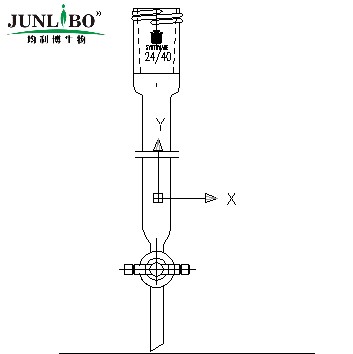 层析柱,外螺纹口,φ17mm,有效长:457mm