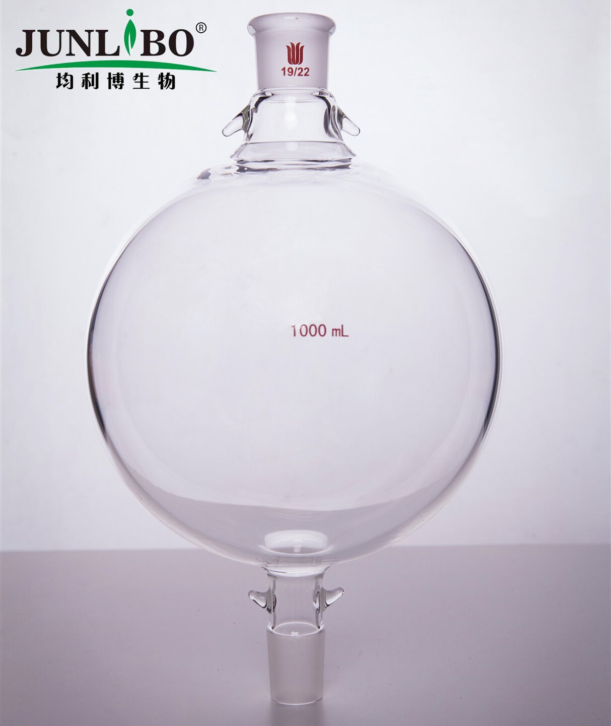 层析用溶剂存储瓶,19/22,1000ml,上下磨口处带耳朵