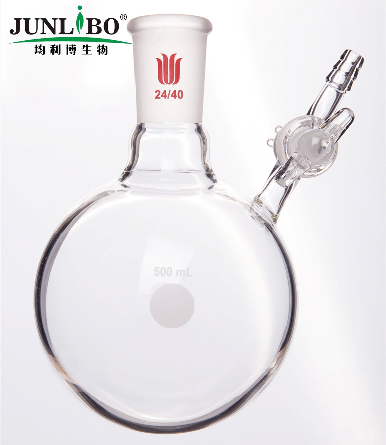 反应瓶,玻璃节门,24/40,500ml