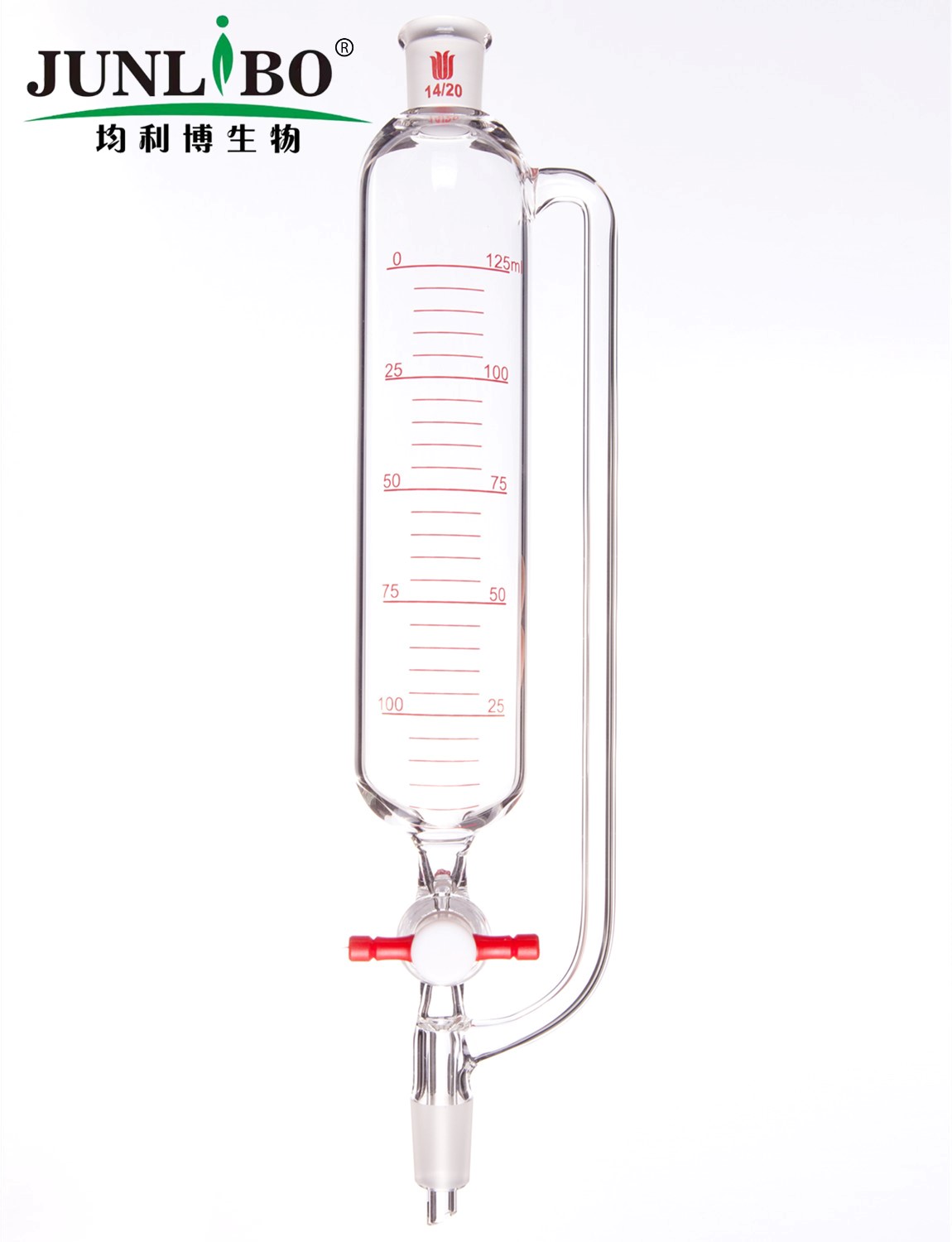 带刻度恒压滴液漏斗,125ml,14/20