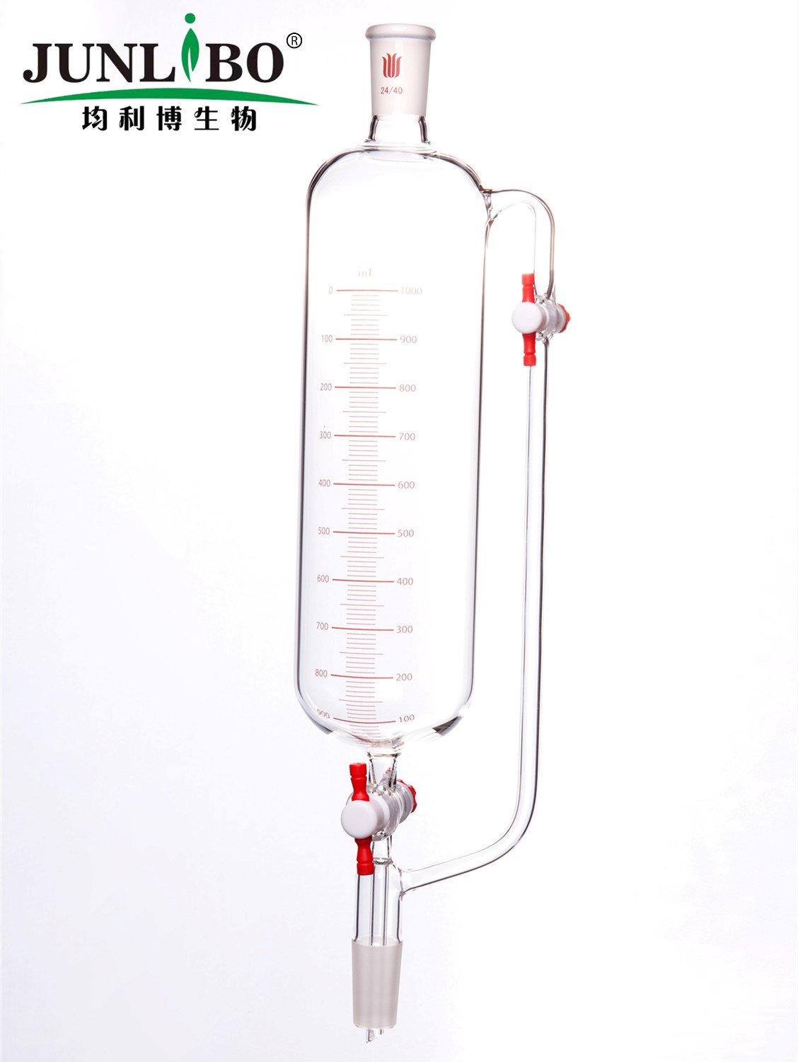 带刻度恒压滴液漏斗,双四氟节门,1000ml,24/40