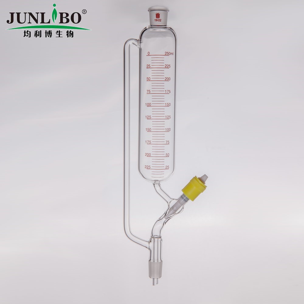 精细可调式恒压滴液漏斗,新型4mm高真空阀,250ml,19/22