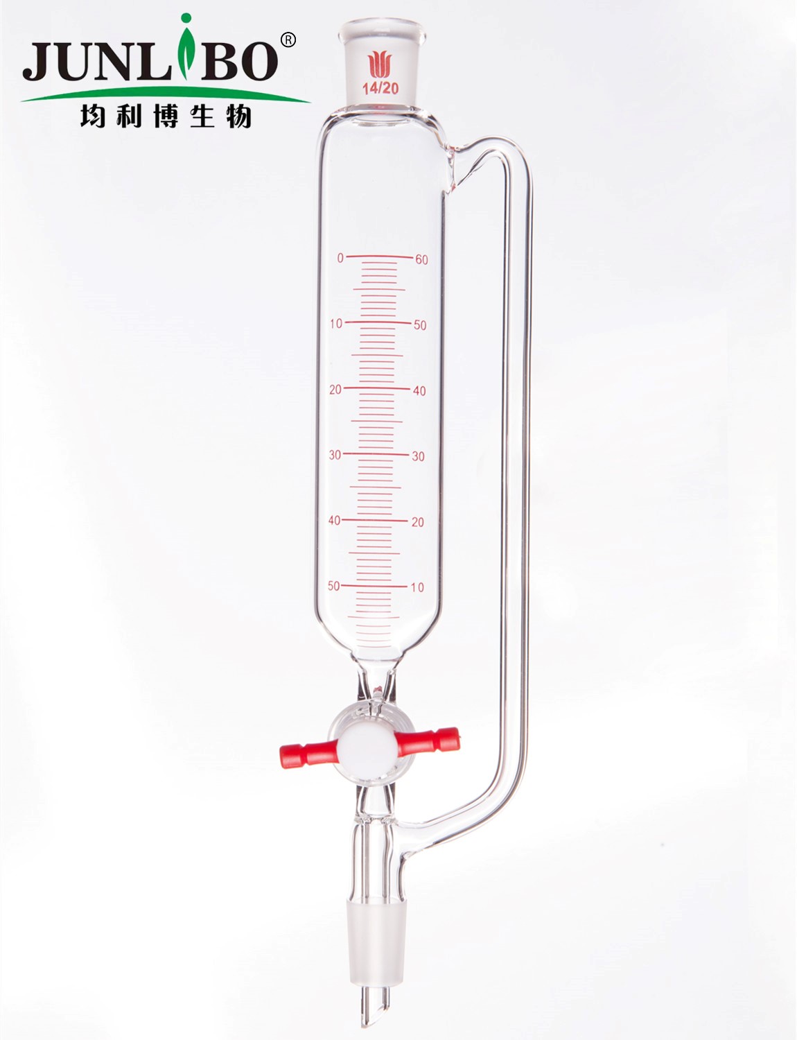 带刻度恒压滴液漏斗,60ml,14/20