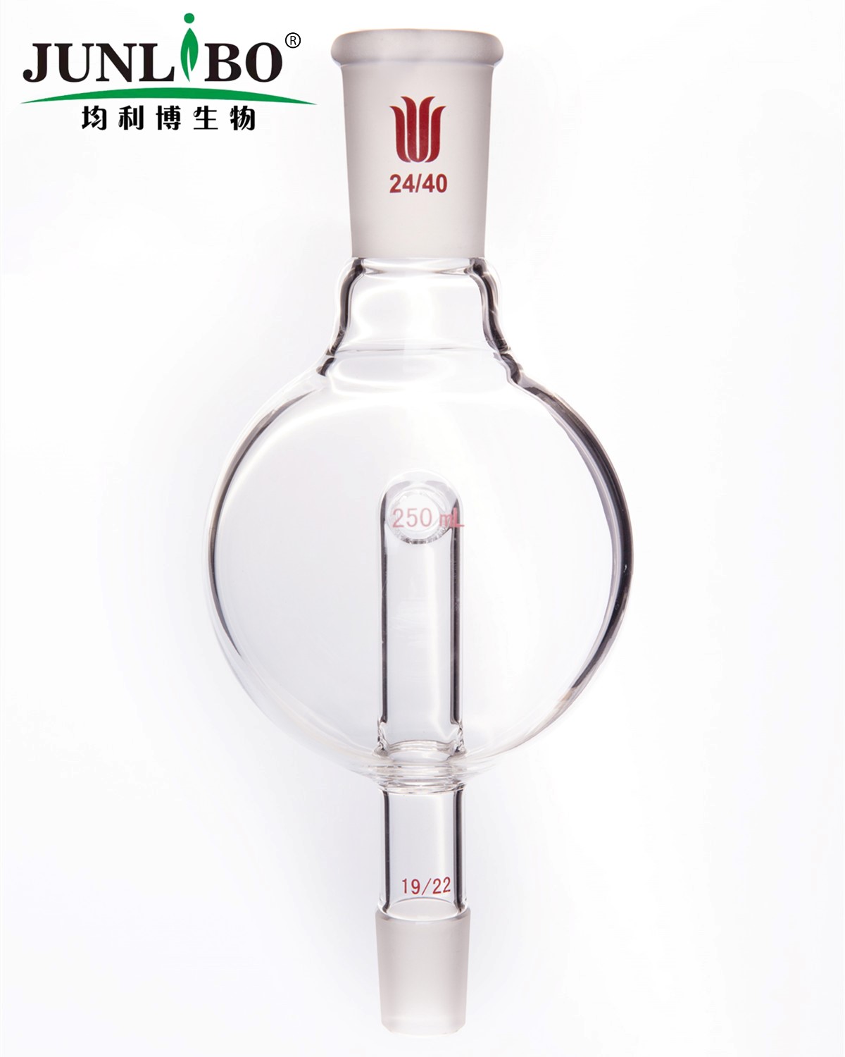 防溅球,具回流孔,上磨口:24/40,下磨口:19/22,250ml