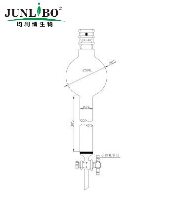 加强口，具砂板存储球层析柱,24/40,φ26mm,有效长305mm,存储球容量250ml